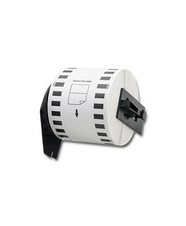 QOLTEC lint BROTHER DK-22205 62mm x 30.48m Valge / Must üleprindiga Rull koos käepidemega