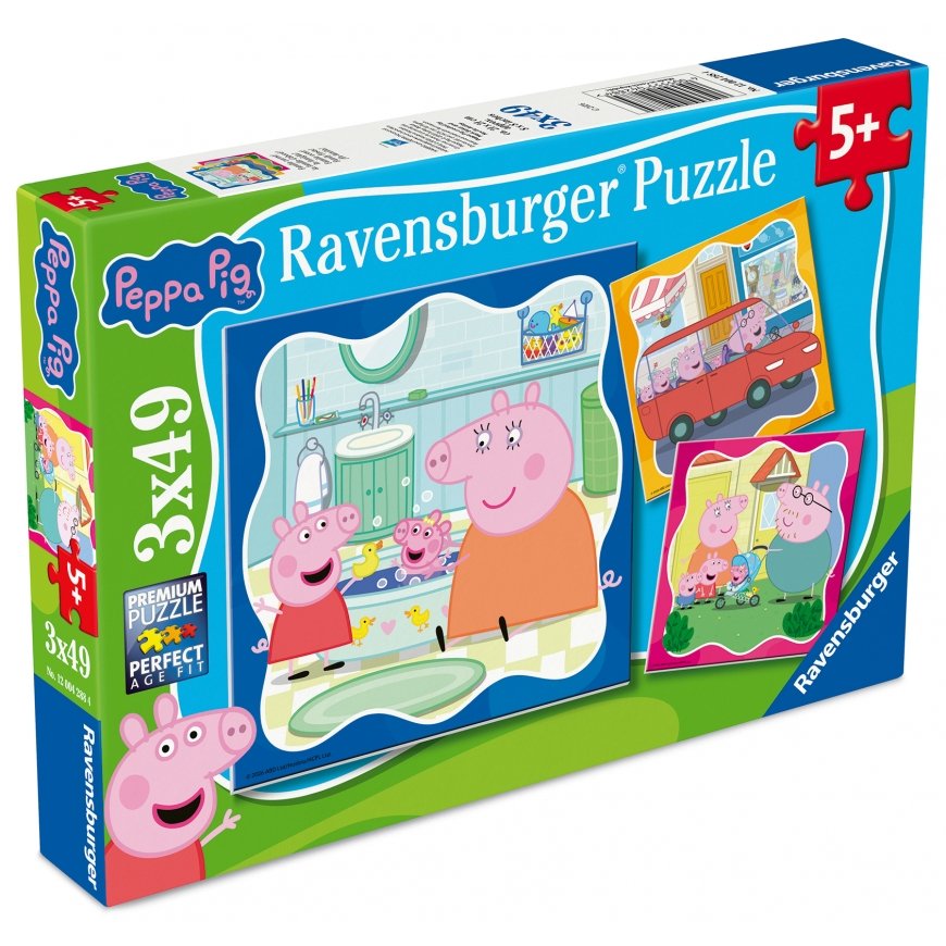 Ravensburger puzle 3x49 gab: Pīles Peppa