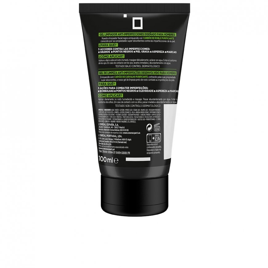 Гель для очистки кожи Pure Charcoal L'Oreal Make Up (100 мл)