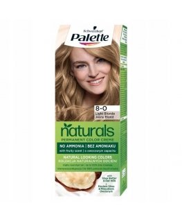 Palette Paletė Permanent Naturals Color Creme 8-0 Šviesus Skirtas šviesiems plaukams