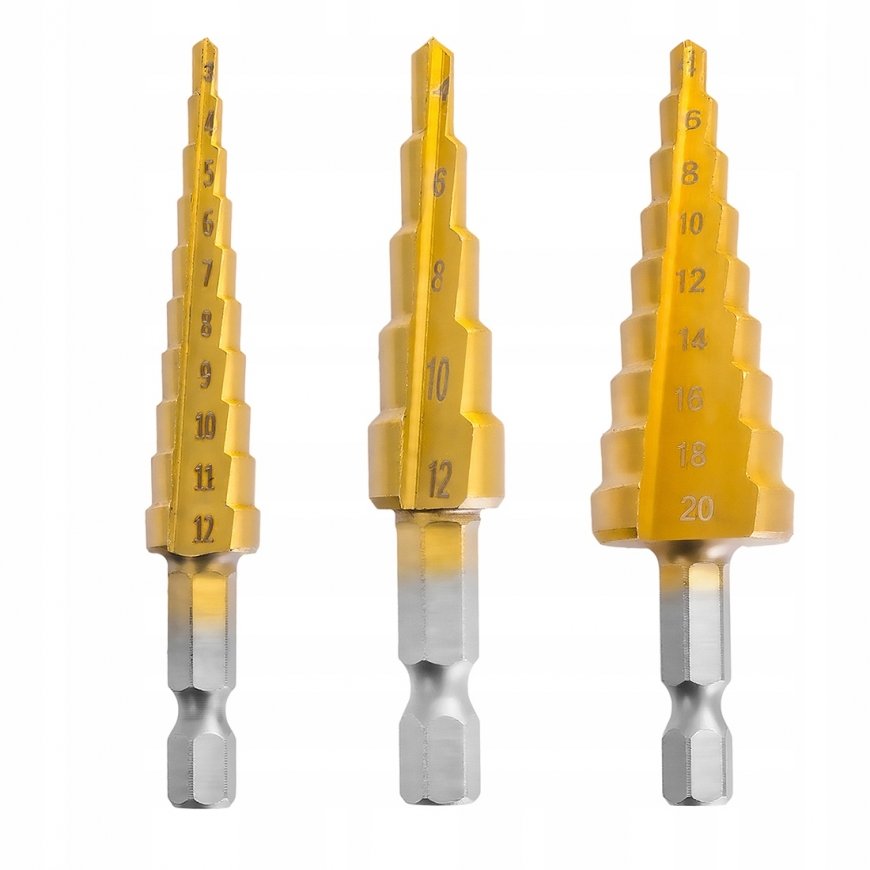 Spacetronik Step Drill Bits Conical SPM-T01 3 pcs.