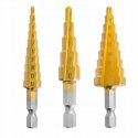 Spacetronik Step Drill Bits Conical SPM-T01 3 pcs. Spacetronik Step Drill Bits Conical SPM-T01 3 pcs.