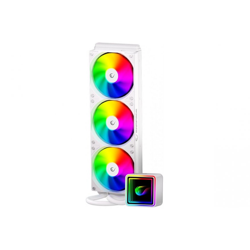 Rampage INFINITE V360 Water Cooling 360MM ARGB Water Cooling, Temperature Gauge, White – 2