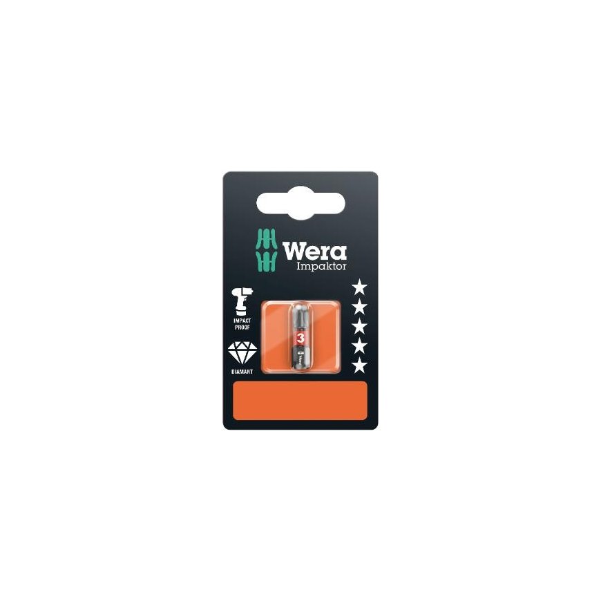 Антгалис Wera Impactor 851/1 IMP DC, 1 x PH3 x 25 мм, в блистере
