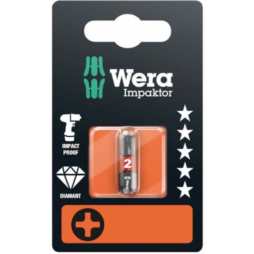 Antgalis Wera Impactor 851/1 IMP DC, 1 x PH3 x 25 mm, blisterpakendis – 2