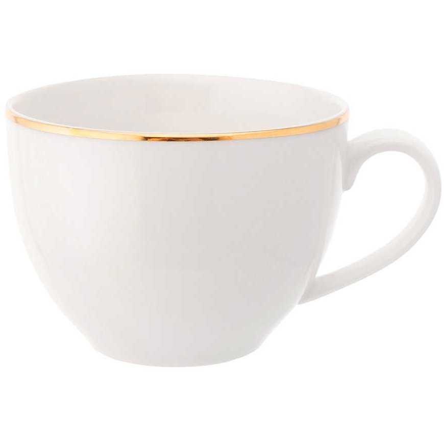 Bella kultahohtoinen lineakuppi 270 ml lautasella 15 cm keramiikkaa – 2