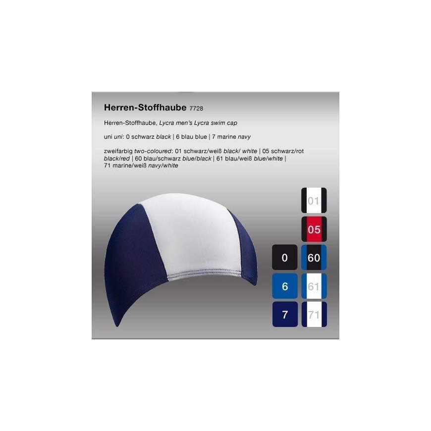 Beco Beermann Blue Cap for Hair Men, fabric BECO 7728, size 6, blue