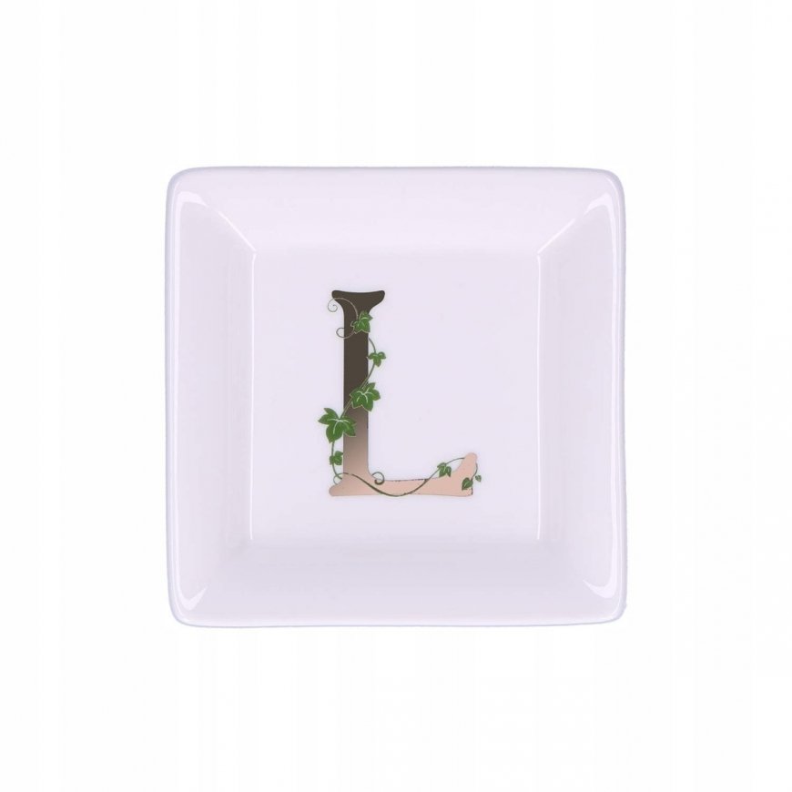 ADORATO White Porcelain Square Plate 10 cm, L pattern – 2