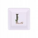 ADORATO White Porcelain Square Plate 10 cm, L pattern ADORATO White Porcelain Square Plate 10 cm, L pattern