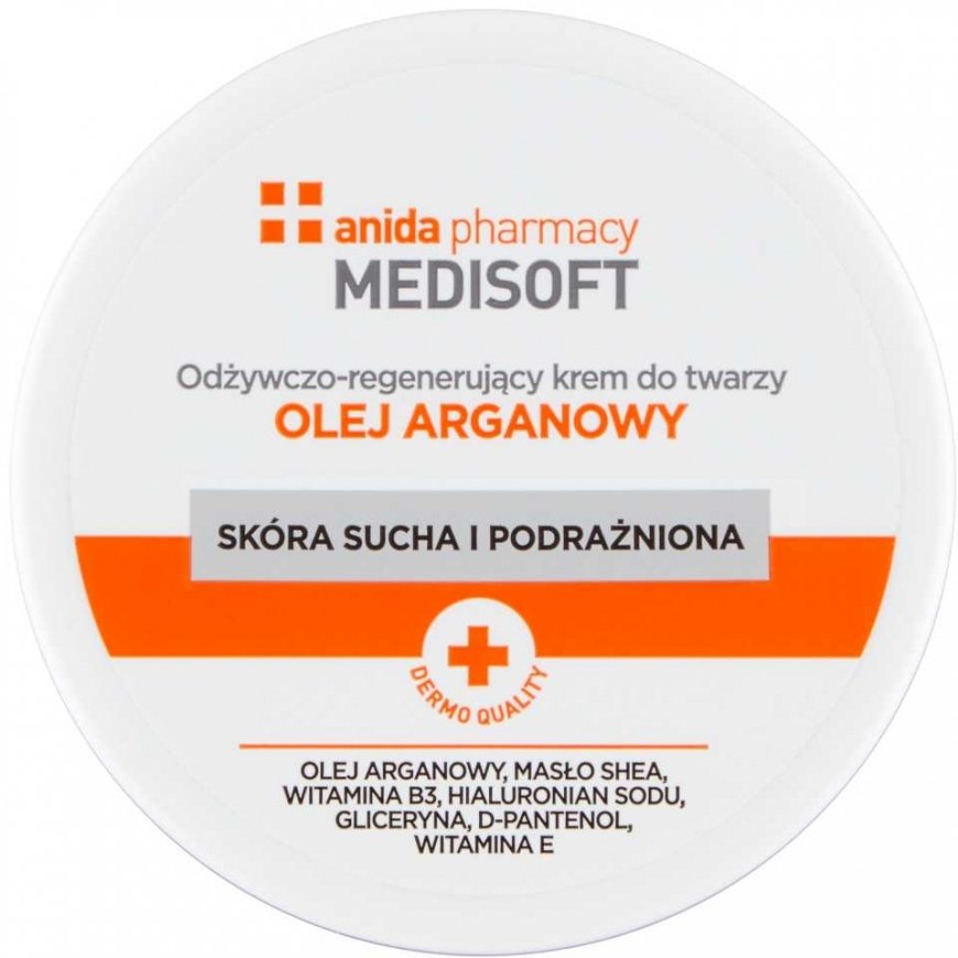 Anida Medisoft niisutav ja taastav näokreem argaania õliga 100ml