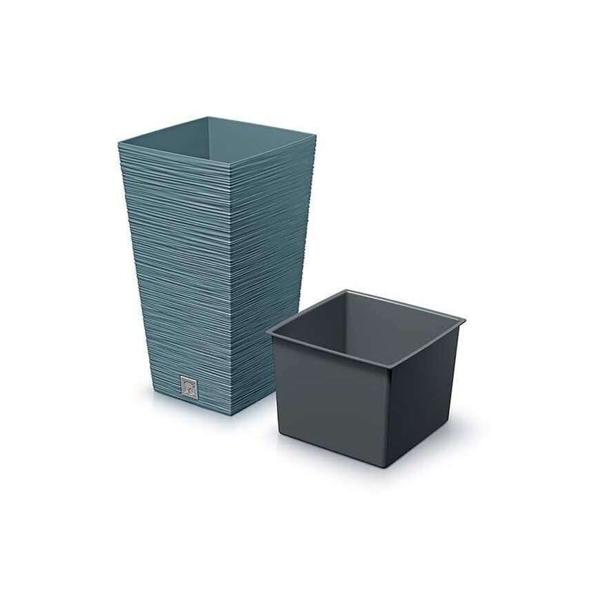 Furu Round Flower Pot 19 cm Anthracite Color PROSPERPLAST