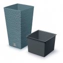 Furu Round Flower Pot 19 cm Anthracite Color PROSPERPLAST Furu Round Flower Pot 19 cm Anthracite Color PROSPERPLAST