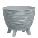 Furu Round Flower Pot 19 cm Anthracite Color PROSPERPLAST Furu Round Flower Pot 19 cm Anthracite Color PROSPERPLAST