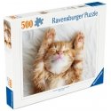 Ravensburger puzle 500 tk: miegainā kaķis Ravensburger puzle 500 tk: miegainā kaķis
