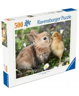 Ravensburger puzle 500 gab: zaķis un cālītis
