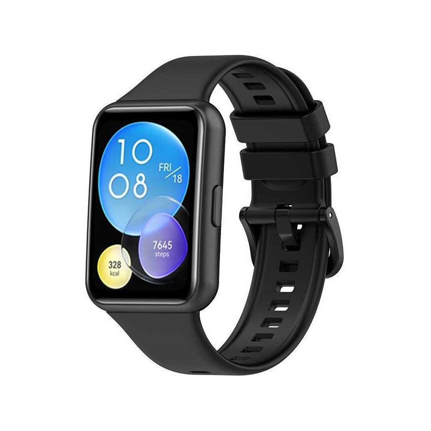 4Wrist Silicone Strap for Huawei Watch FIT 2 Active - Black