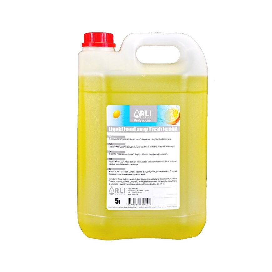 Liquid soap ARLI CLEAN Fresh lemon, 5 l