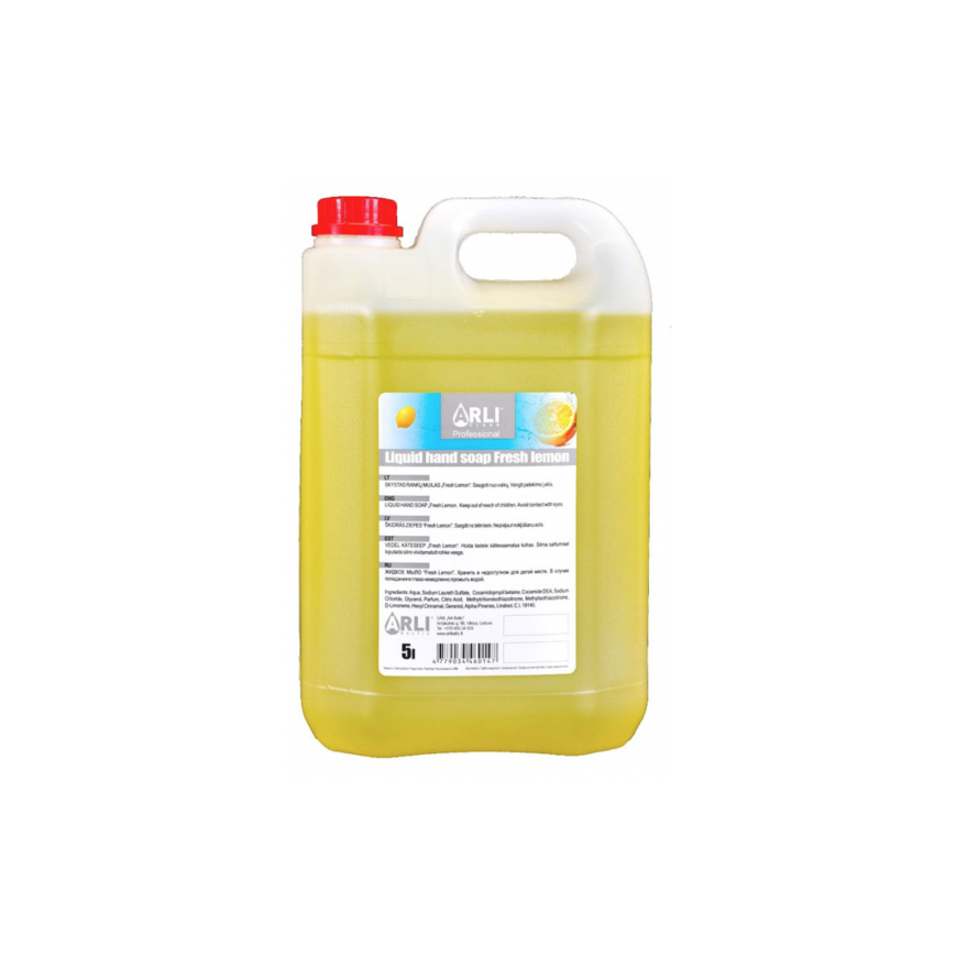 Skystas muilas ARLI CLEAN Šviežias citrinas, 5 l – 2