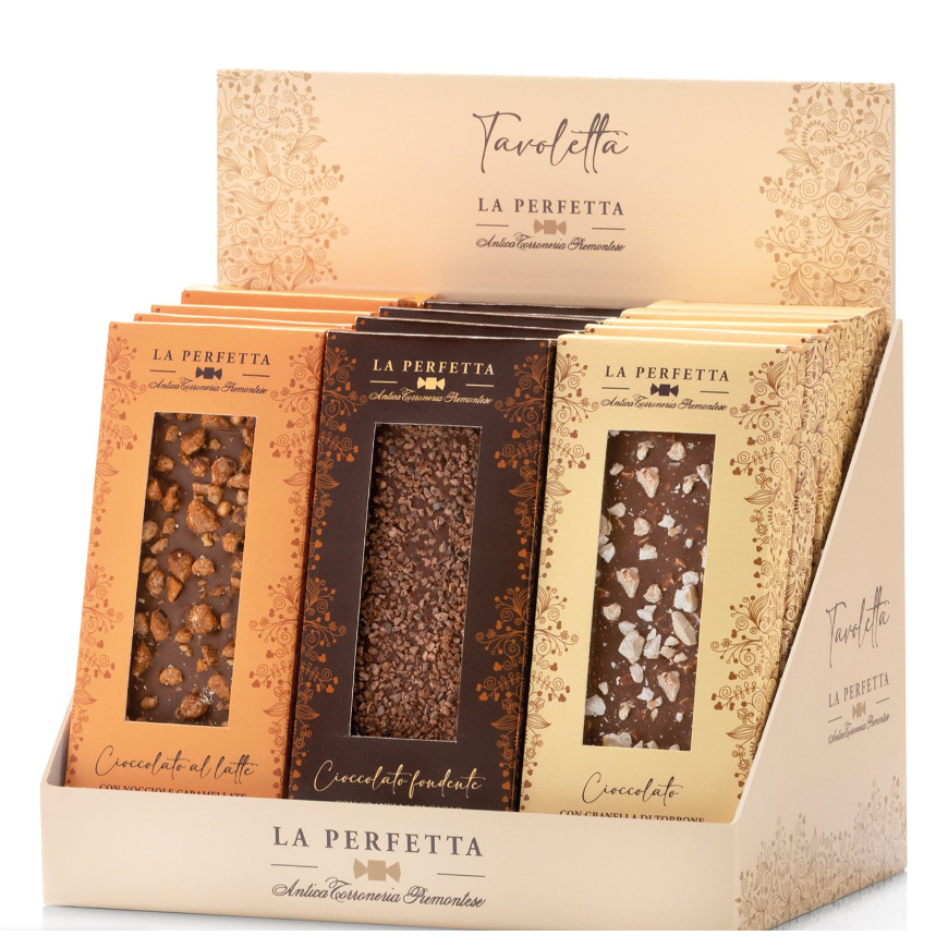 Antica Torroneria Piemontese Suklaa “La Perfetta” tumma suklaa 70% ja kaakaopapuja 85g – 2