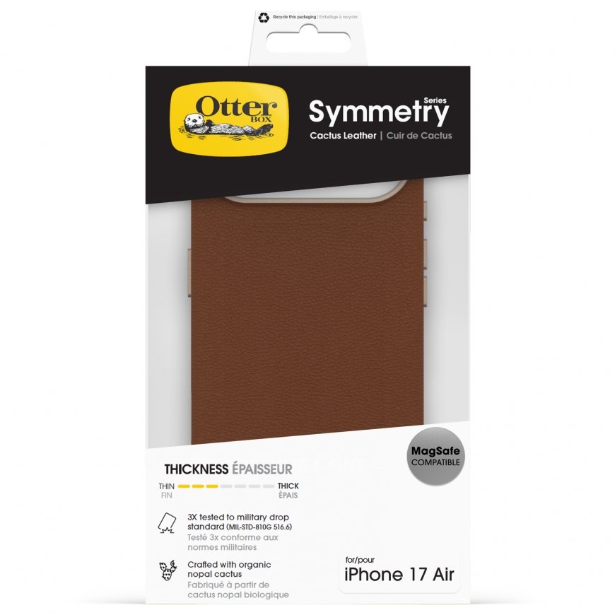 OtterBox Symmetry Cactus Leather case, iPhone Air, Desert Saddle – 5