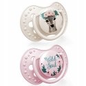 LOVI silicone dynamic pacifiers WILD SOUL GIRL, 0-3 months, 2 pcs, 22/882girl.