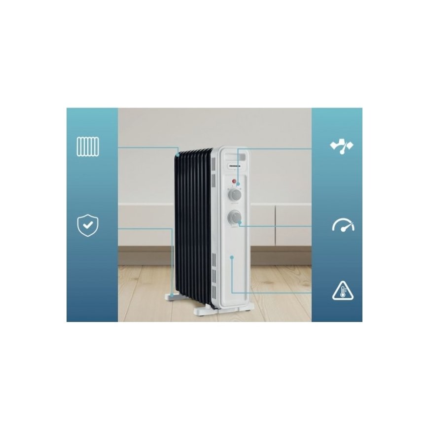 Tepalinis radiaator 1000W/1300W/2300W HOH-M11WH-BK HEINNER