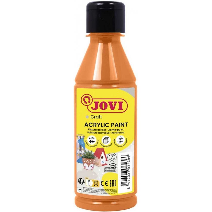 Akrilyymaalit JOVI, 250 ml, oranssi väri.