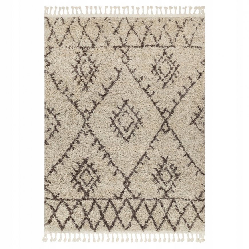 Carpet Kilimas WELBEN FEZ in cream color Aztec style 70x250 by Hakano – 2