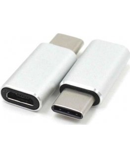 Adapteris USB PremiumCord PREMIUMCORD Adapters USB 3.1 C/male - USB 2.0 Micro-B/female, sudraba
