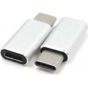 Adapter USB PremiumCord PREMIUMCORD USB 3.1 C/male - USB 2.0 Micro-B/female, hõbedane Adapter USB PremiumCord PREMIUMCORD USB 3.1 C/male - USB 2.0 Micro-B/female, hõbedane