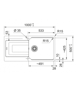 Franke UBG 611-100 altaakastuma kivi harmaa