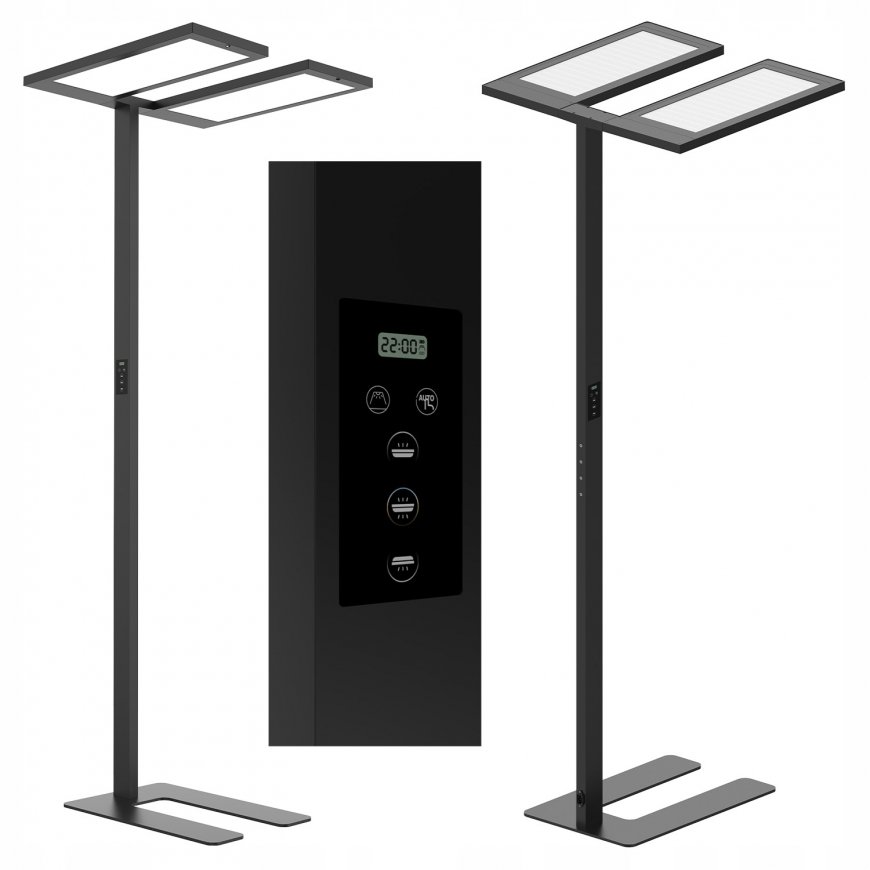 Spacetronik Dvigubas stovimas šviestuvas GLOW D24 Pro Auto Juodas