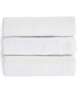 Petite&Mars Moussy - bamboo diapers, set of 3 | White