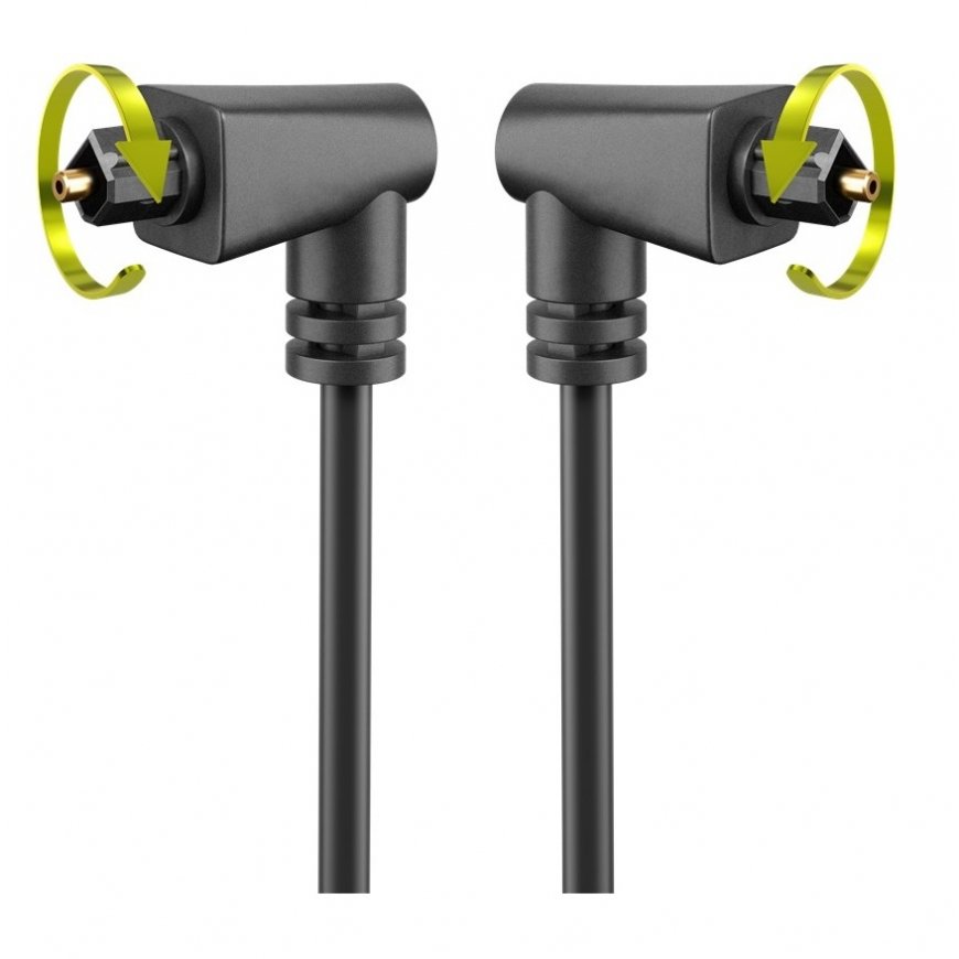 Goobay TOSLINK Cable Compartment 2-angled and Rotatable, 1m – 3