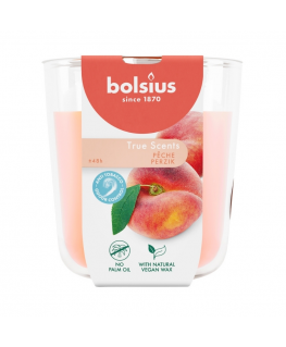Lõhnastatud küünal klaas True Scents Ø97x85mm virsikuvärvi