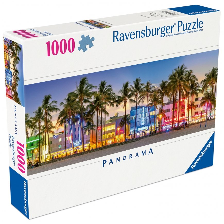Ravensburger panoramapuzzlet 1000 kpl: kaupunkivalot Ocean Drivellä