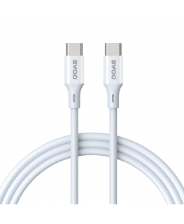 BWOO Cable USB-C - USB-C 2m 60W ABS + TPE white