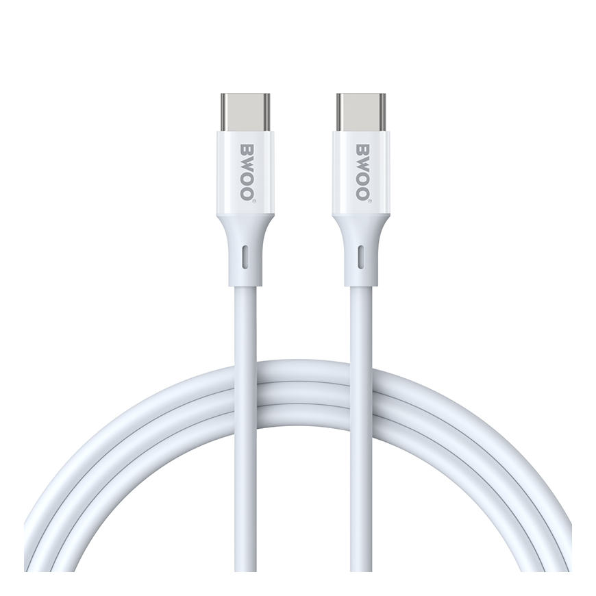 BWOO Cable USB-C - USB-C 2m 60W ABS + TPE white