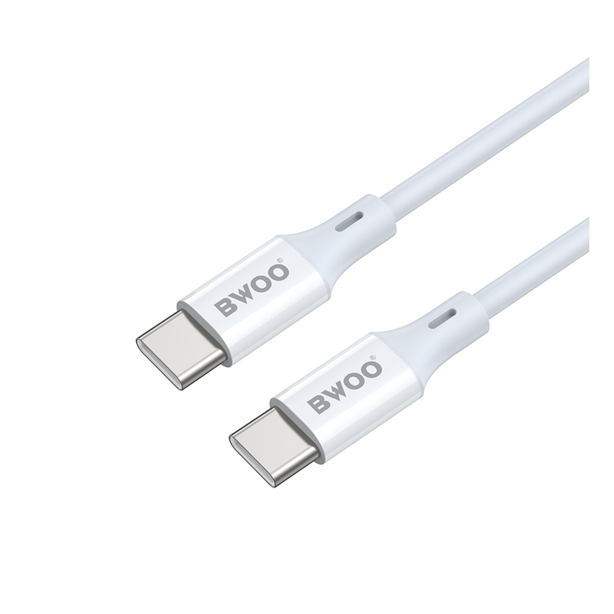BWOO Cable USB-C - USB-C 2m 60W ABS + TPE white – 3