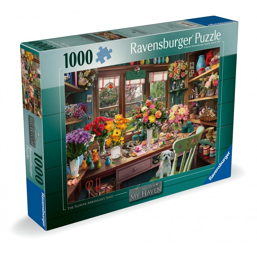 Ravensburger puzle 1000 gabali: floristu dārzs
