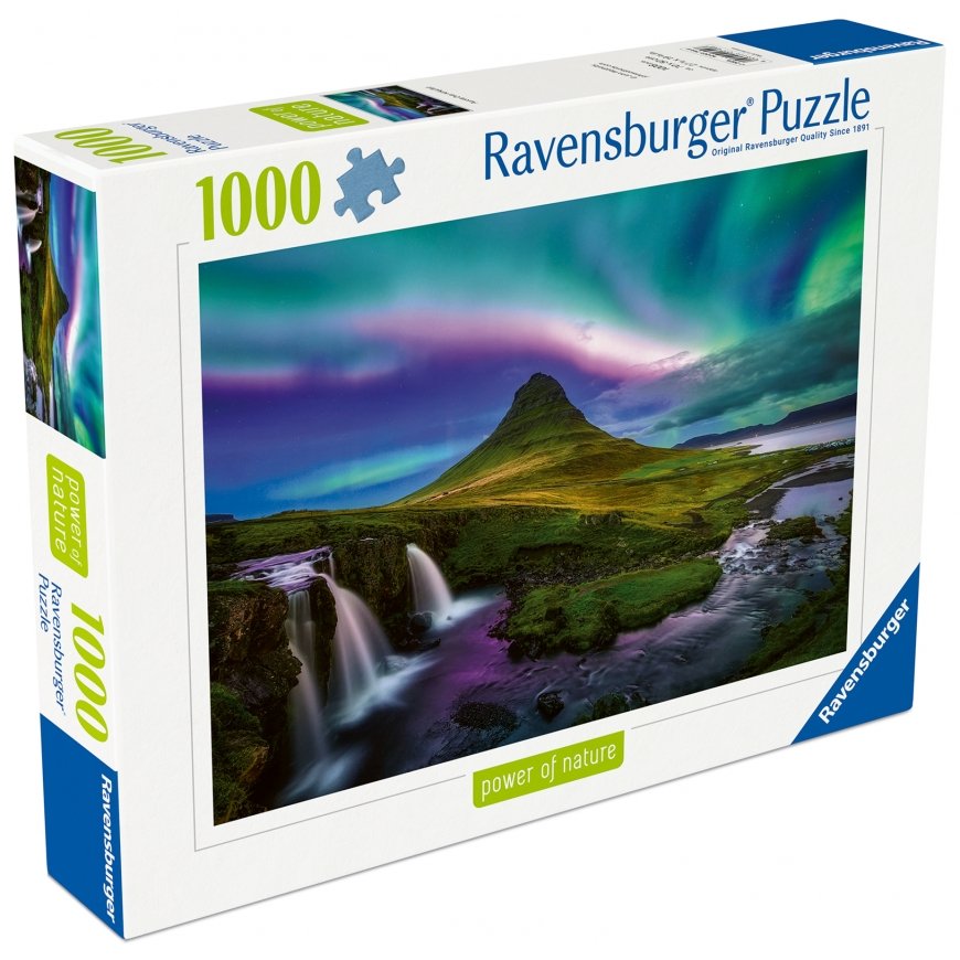 Ravensburger puzle 1000 gabali: virmalised Kirkjufellis
