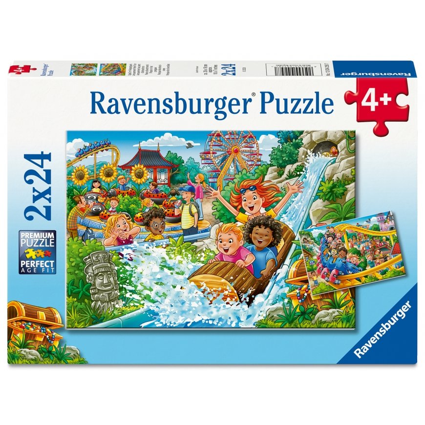 Ravensburger puzzles 2x24 gab: izklaides parks