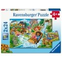Ravensburger puzzles 2x24 gab: izklaides parks Ravensburger puzzles 2x24 gab: izklaides parks