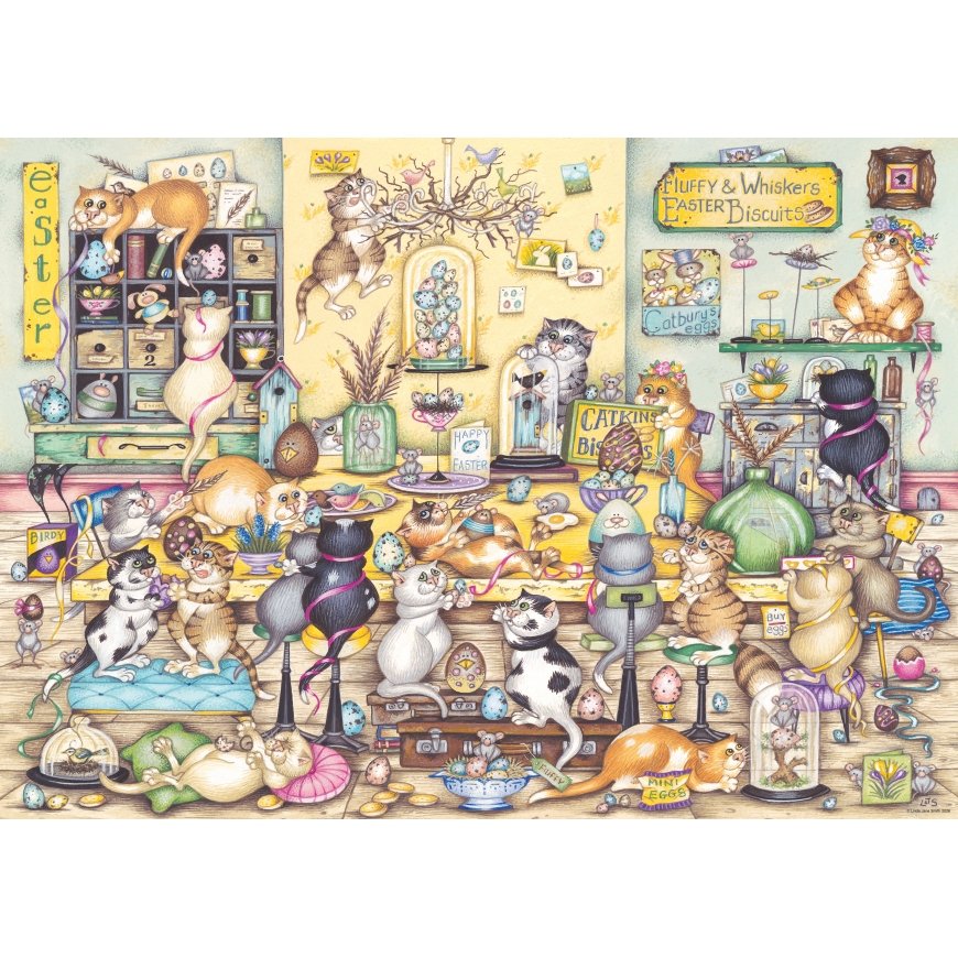 Ravensburger 1000-osaline pusle: kasside munadepüha – 2