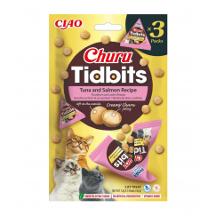 INABA CAT CHURU TIDBITS 3P TUNA&SALMON 3x12g