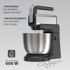 Maestro MR-551 Pöytämikseri pyörivällä kulholla 600 W Musta, Teräs