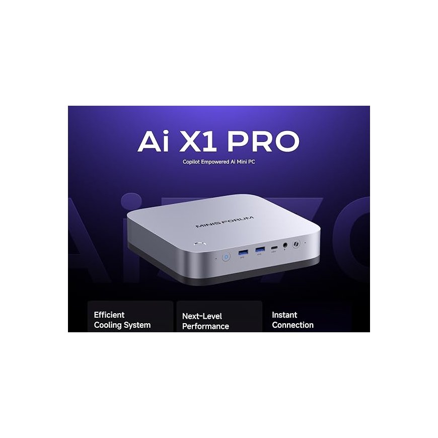 Minisforum AI X1 Pro 370HX AMD Ryzen AI 9HX, 0+0 – 2