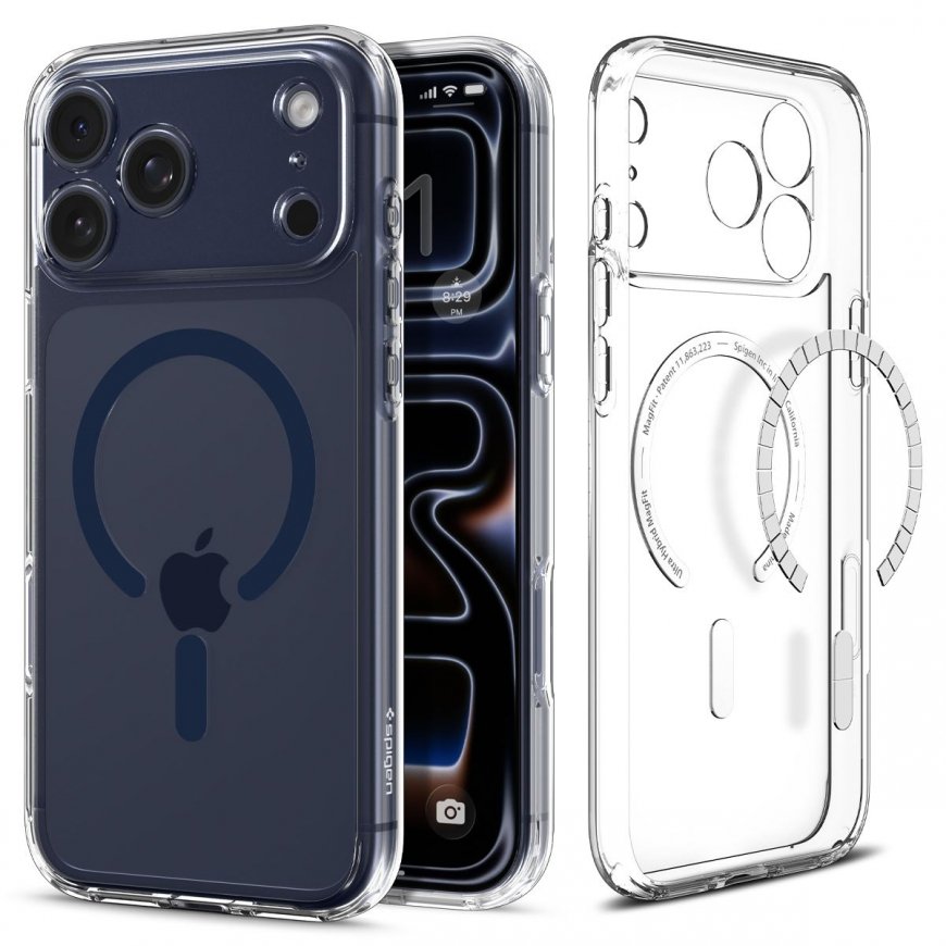 Spigen Ultra Hybrid (Mag Fit) mobilo telefonu apvalks 16 cm (6.3") Aploksne Tumši zils, Caurspīdīgs