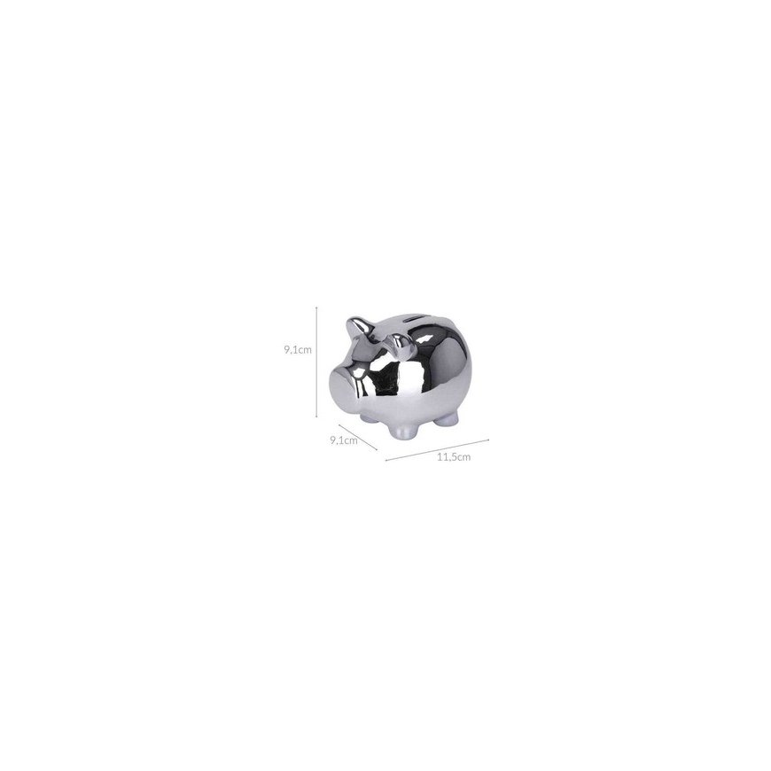 Home Styling Collection Ceramic Piggy Bank, traditional piggy bank, 11 x 9 cm