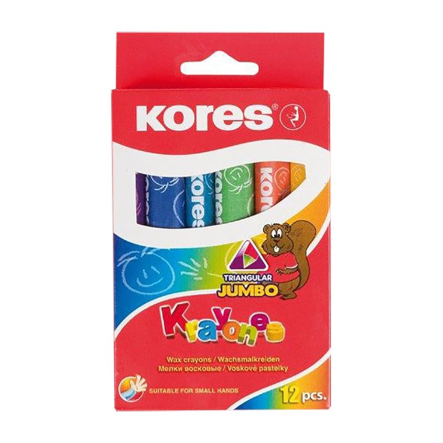 Kores JUMBO triangular chalks, 12 colors – 2